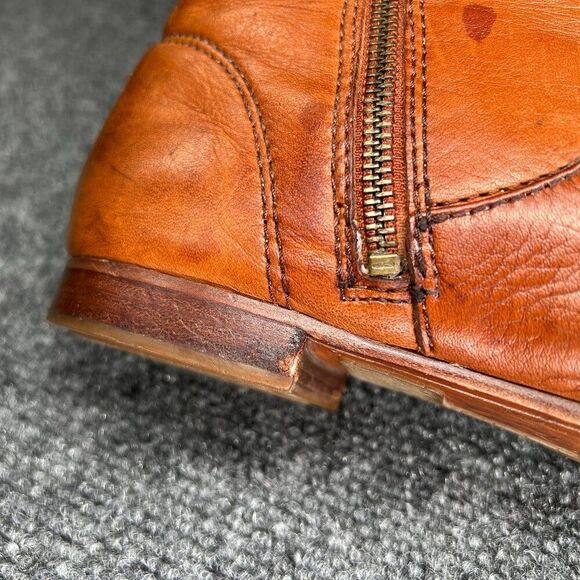 Frye Jillian Pull On Boots Women's Size 9 Brown Leather Inside Zip Tall Riding - Picture 12 of 16